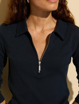 Immaculate Vegan - Baukjen Organic Cotton Zip Collar Top