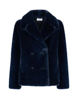 Immaculate Vegan - Issy London Philippa Peacoat Vegan Faux Suede & Shearling Midnight