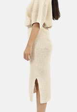 Immaculate Vegan - 1 People Sedona Crochet Skirt-Natural