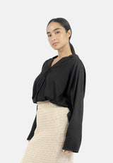 Immaculate Vegan - 1 People Siena Batwing Sleeve Shirt-Black