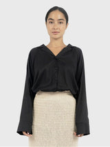 Immaculate Vegan - 1 People Siena Batwing Sleeve Shirt-Black XS