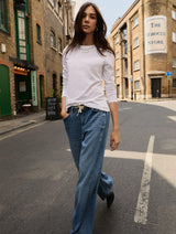 Immaculate Vegan - Baukjen Leonor Tie Front Wide Leg Jeans