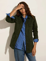 Immaculate Vegan - Baukjen Drake Organic Cotton Utility Jacket | Deep Khaki