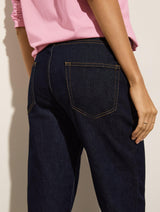 Immaculate Vegan - Baukjen Petite Eda Organic Cotton Stretch Boyfriend Jeans | Dark Denim
