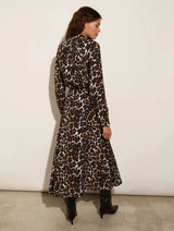 Immaculate Vegan - Baukjen Luna LENZING™ ECOVERO™ Midi Dress | Brown Leopard Print