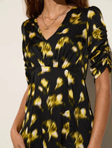 Immaculate Vegan - Baukjen Winnie LENZING™ ECOVERO™ Recycled Dress | Black Blurred Floral