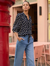 Immaculate Vegan - Baukjen Amalie Printed Tie Neck Blouse