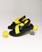 Immaculate Vegan - Bohema Glare Sandals Lemon made of vegan corn leather