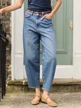 Immaculate Vegan - Baukjen Nixi Organic Cotton Stretch Denim Barrel Jeans | Vintage Wash