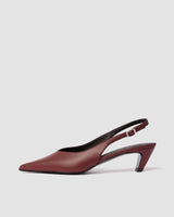 Immaculate Vegan - Bohema Kitten Heels Burgundy pointy toe pumps