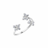 Immaculate Vegan - BLOOMTINE Enchanting Flutterfly™ Sterling Silver Trio Butterfly Ring | Silver