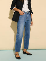 Immaculate Vegan - Baukjen Petite Eda Organic Cotton Stretch Boyfriend Jeans | Washed Indigo