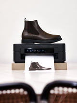 Immaculate Vegan - Solari Milano Men's Vegan Leather Chelsea Boots | Brown