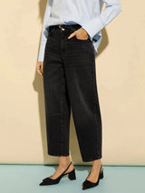 Immaculate Vegan - Baukjen Nixi Organic Stretch Cotton Denim Barrel Jeans | Washed Black