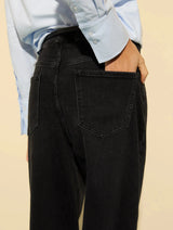 Immaculate Vegan - Baukjen Nixi Organic Stretch Cotton Denim Barrel Jeans | Washed Black