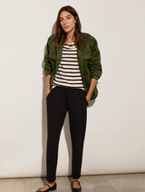 Immaculate Vegan - Baukjen Petite Neath LENZING™ ECOVERO™ Tapered Trousers | Caviar Black