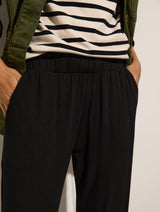 Immaculate Vegan - Baukjen Petite Neath LENZING™ ECOVERO™ Tapered Trousers | Caviar Black