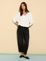 Immaculate Vegan - Baukjen Ella LENZING™ ECOVERO™ Relaxed V-Neck Top | Pure White