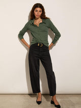 Immaculate Vegan - Baukjen Susan Organic Cotton Button Down Top | Light Khaki