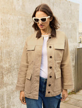 Immaculate Vegan - Baukjen Bridie Organic Cotton Field Jacket | Sand