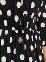 Immaculate Vegan - Baukjen Olesia LENZING™ ECOVERO™ Printed Midi Dress | Black Polka Dot