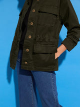 Immaculate Vegan - Baukjen Mattie Organic Cotton Cargo Jacket | Dark Olive