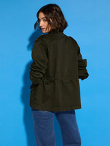 Immaculate Vegan - Baukjen Mattie Organic Cotton Cargo Jacket | Dark Olive