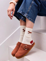 Immaculate Vegan - Minuit sur Terre Chaussettes Renard Brique