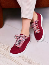 Immaculate Vegan - Minuit sur Terre Lacets Fleurs Rubis