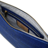 Immaculate Vegan - murmali Delta Handcrafted Cork Vegan Large Clutch Pouch | Navy