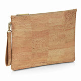Immaculate Vegan - murmali Delta Handcrafted Cork Vegan Large Clutch Pouch | Natural