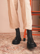 Immaculate Vegan - NAE Vegan Shoes Abril Unisex Vegan Leather Chelsea Boots | Black