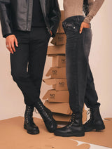 Immaculate Vegan - NAE Vegan Shoes Diram Unisex Vegan Leather Combat Boots | Black