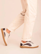 Immaculate Vegan - NAE Vegan Shoes Sidney Unisex Vegan Suede Sneakers | White & Red