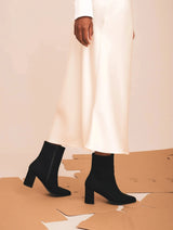 Immaculate Vegan - NAE Vegan Shoes Hina Women's Vegan Leather Heeled Ankle Boots | Black