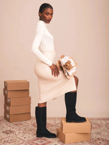 Immaculate Vegan - NAE Vegan Shoes Irem Women's Vegan Leather Knee High Boots | Black