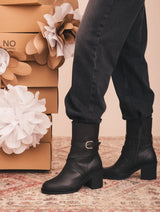 Immaculate Vegan - NAE Vegan Shoes Tulia Women's Vegan Leather Mid Calf Boots | Black