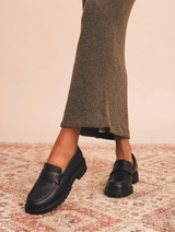 Immaculate Vegan - NAE Vegan Shoes Alessia Women's Vegan Leather Chunky Loafers | Black