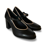 Immaculate Vegan - NAE Vegan Shoes Martina Women's Vegan Leather Mary Jane Heels | Black