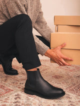 Immaculate Vegan - NAE Vegan Shoes Denis Men's Vegan Leather Chelsea Boots | Black