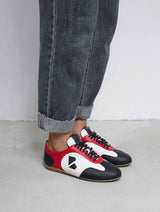 Immaculate Vegan - Bohema Racer Corn Leather Vegan Sneakers | Blue, Red & White