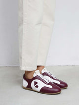 Immaculate Vegan - Bohema Racer Corn Leather Vegan Sneakers | Burgundy & White