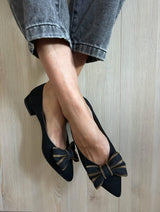 Immaculate Vegan - MOMOC Vegan Ballerinas With Bow | Black