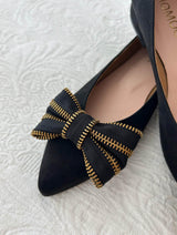 Immaculate Vegan - MOMOC Vegan Ballerinas With Bow | Black
