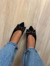 Immaculate Vegan - MOMOC Vegan Ballerinas With Bow | Black