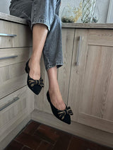 Immaculate Vegan - MOMOC Vegan Ballerinas With Bow | Black