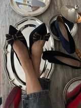 Immaculate Vegan - MOMOC Vegan Ballerinas With Bow | Black