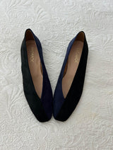 Immaculate Vegan - MOMOC Two-Tone Vegan Ballerinas | Black & Navy
