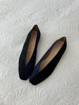 Immaculate Vegan - MOMOC Two-Tone Vegan Ballerinas | Black & Navy