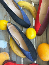 Immaculate Vegan - MOMOC Two-Tone Vegan Ballerinas | Black & Navy